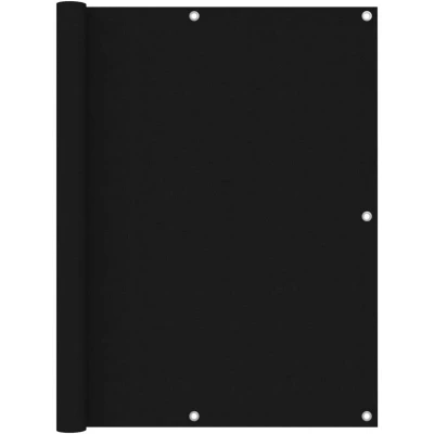 Image of vidaXL Balcony Screen Black 120x600 cm Oxford Fabric