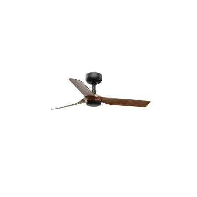 Image of Mini Punt Small 3 Blade Ceiling Fan Matt Black, Walnut Wiz Smart System