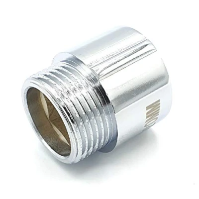 Image of 3/4&quot; BSP (22mm) Pipe Thread Extension Female x Male Chrome Brass 20mm Long