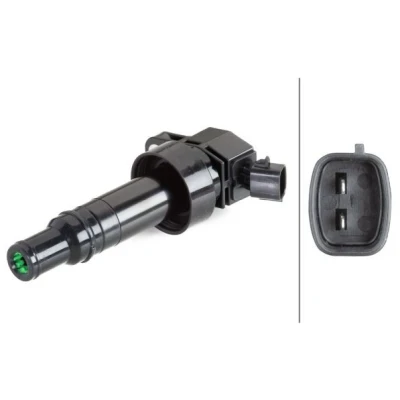 Image of 273012B100 Ignition coil HELLA 5DA 358 057 821 2 pin connector Flush Fitting Pencil Coils KIA: Pro cee‘d II Hatchback, Sportage IV, Soul I