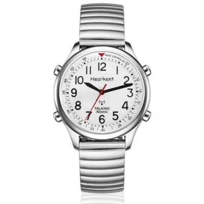 Image of Hearkent Atomic British English Talking Watch for Blind or Visually impaired Low Vision People Man and Woman Size (Expansion Siler, Woman)