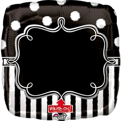 Image of Chalkboard Birthday Party SuperShape XL Write on Foil Balloons 28&quot;/71cm w x h