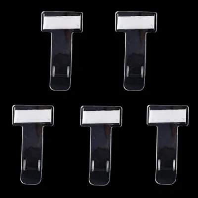 Image of DOETYD 5 PCS Transparent Car Vehicle Parking Ticket Holder Clip Windshield Windscreen Tickets with Adhesive Pads for Work Permit Pass Clips