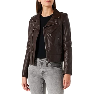 Image of Schott NYC Women&#039;s Lcw8600 Jacket, Purple (Plum Plum), S UK