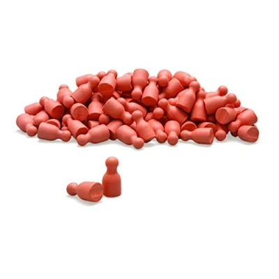 Image of Wissner® Active Learning Set of 100 Toy Figures/Halma cones in Red 24 x 12 mm RE Wood®
