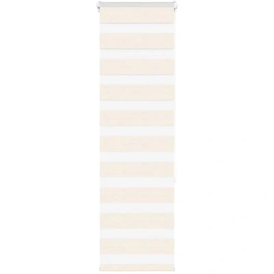 Image of vidaXL Zebra Blind Marble Beige 45x150 cm Fabric Width 40.9 Polyester