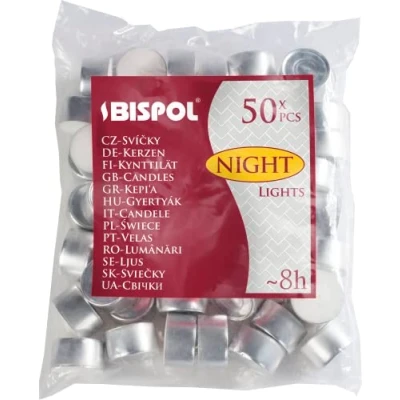 Image of Bispol 8 hours Tea Lights, burning time, pack of 50, best value