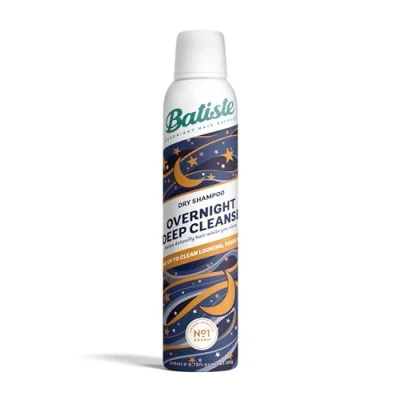 Image of Batiste Overnight Deep Cleanse 200ml Leave In Cleansing Dry Shampoo for Use Absorbs Oil Clean Looking Fresh Hair