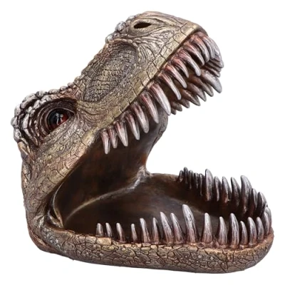 Image of Nemesis Now Tyrannosaurus Rex Dish Dinosaur Head Plate 28cm, Resin, Cast in the Finest Expertly Hand Painted