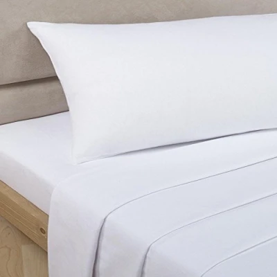 Image of Viceroybedding 100% Egyptian Cotton Flat Sheet, White, Single 200 Thread Count