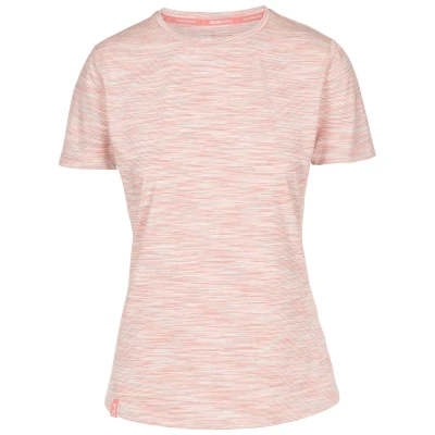 Image of Trespass Womens/Ladies Elkie Stripe DLX Top (Pale Blush) Multicolour Size Medium