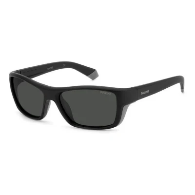 Image of Polaroid Man PLD 7046/S 08a/M9 Sunglasses Polycarbonate Black/gray Grey Squat Polarized