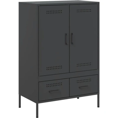 Image of vidaXL Highboard Black 68x39x101.5 cm Steel