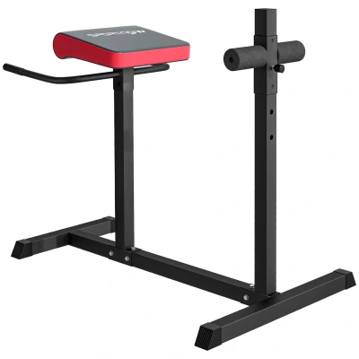 Image of SPORTNOW Back Extension Bench Roman Chair, Hyperextension with Adjustable Leg Roller for Back, Abdominal and Gluteal Training