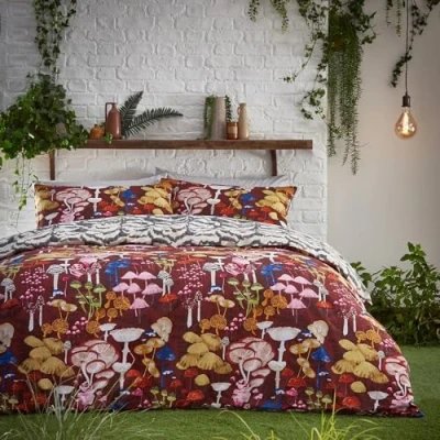 Image of Furn. Amanita Single Duvet Set, Redwood
