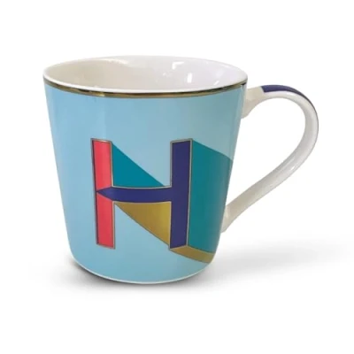 Image of Xpressions Pillarbox Ceramic Alphabet Mug H