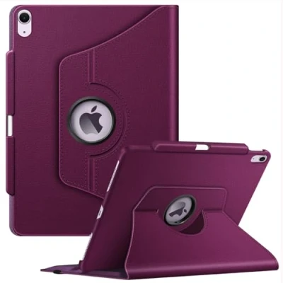 Image of FINTIE Rotating Case Compatible with iPad Air 13 inch (M2) 2024 [360 Degree Swiveling] Protective Cover Pencil Holder, Auto Sleep/Wake, Purple