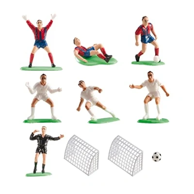 Image of dekora Football Figures for Cake, White/red, 4 x 10 23 cm