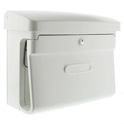 Image of BURG WÄCHTER Letterbox with Newspaper Compartment, Matt Finish, A4 Insert Format, EU Standard EN 13724, Plastic, Bremen 885 W, White