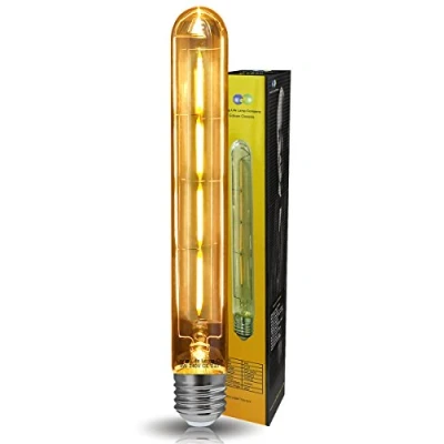 Image of Retro Vintage LED 4w Test Tube Edison Style Filament Bulb Smoked Gold Glass T30 E27 Screw