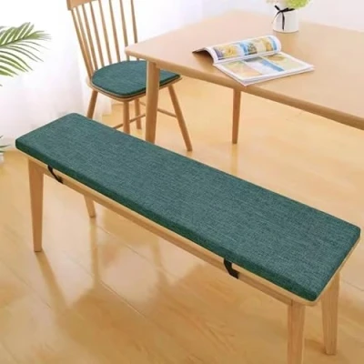 Image of Edumov Seat Cushion, Bench Cushion for Garden and Hollywood Swing, Furniture, (130 x 35 5 cm, Dark Blue)