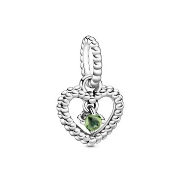Image of Pandora Signature Women&#039;s Sterling Silver August Birthstone Dangle Charm for Bracelet, No Box