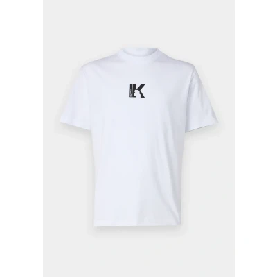 Image of Karl Lagerfeld Jeans LOGO TEE Print Tshirt, Men&#039;s, Size: Small, White