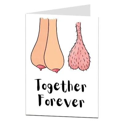 Image of Rude Anniversary Card For Him &amp; Her Funny Design Perfect Boyfriend Husband Girlfriend Wife