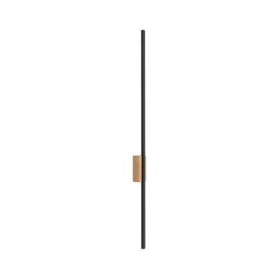 Image of TK Lighting LED wall light Flash, black/pine, height 108 cm 1 bulb