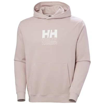 Image of Helly Hansen Mens Core Graphic Sweat Hoodie Pink Cloud, 2XL