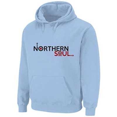 Image of Tribal T Shirts Mens Northern Soul Logo Hoody (XL, Light Blue)