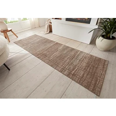 Image of Hanse Home Jord Designer Rug Flat Weave Vintage Style Abstract Modern Geometric Pattern, Oeko Tex Living Room for Dining Room, Children&#039;s Teenager&#039;s Hallway Cream Beige, 80 x 120