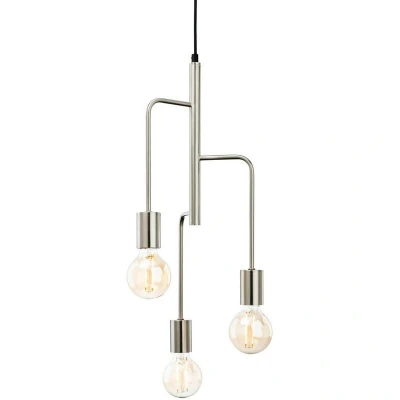 Image of Roxy 3 Light Cluster Pendant Brushed Steel, E27