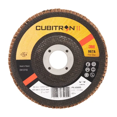 Image of 3M II Flap Disc 967A, 125 mm, 60+, Conical