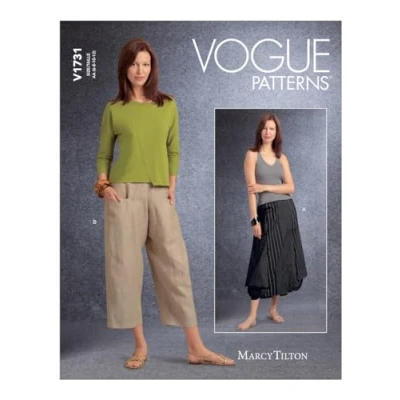 Image of Vogue Patterns V1731EE Misses Skirt/Pants, White, EE (14 16 18 20)