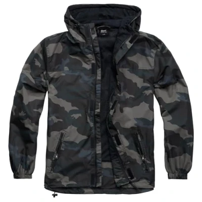 Image of Brandit Summer Windbreaker, Front Zip Dark camo, M