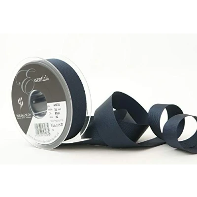 Image of Berisfords Grosgrain, Polyester, Dark Navy, 25mm