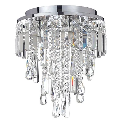 Image of LITECRAFT ​Spa Pro Brona Ceiling Light Flush Bathroom Fitting Polished Chrome