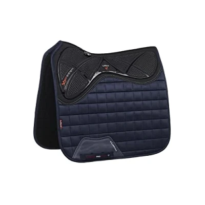 Image of LeMieux Dressage X Grip Silicone Square Saddle Pad Pads for Horses Equestrian Riding Equipment and Accessories (Navy Large)