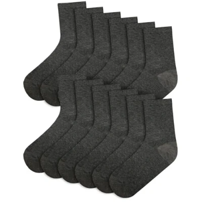 Image of A2Z Ladies Cotton Rich Plain Socks Luxurious Soft 970 6 Pack Charcoal 4 7