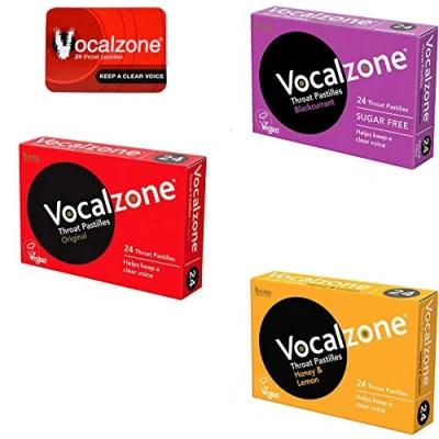 Image of Vocalzone 3 Flavour Bundle + Free Tin! Sore Throat Relief Pastilles Multi Pack (3 x 24)