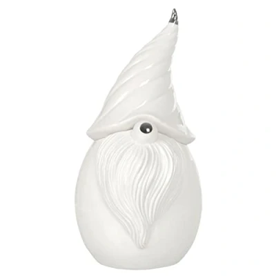 Image of Mr Crimbo Christmas Storage Jar Sweets Biscuits Cookies White Ceramic 20cm Gonk