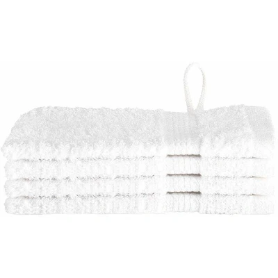 Image of vidaXL Guest Towel 4 pcs White 15 x 21 cm Cotton