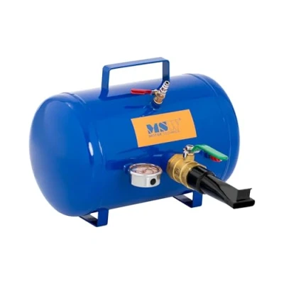 Image of MSW Tyre Bead Seater Air Tire Blaster Automotive 19.5L 8 bar TY 1 (Powder Coated Iron, Max. Filling Pressure 10bar, Safety Valve, Gauge)