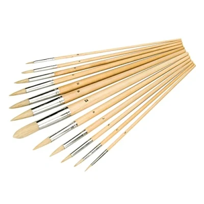 Image of Silverline Artists Paint Brush Set 12pce Pointed Tips