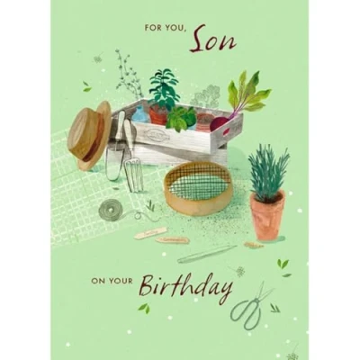 Image of Cards Hallmark Son Birthday Garden For You, Greeting