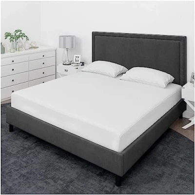 Image of Single Fitted Sheet 100% Egyptian Cotton Bed Sheets 400 Thread Count Bedding Bottom White