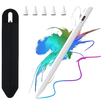 Image of Stylus Pen for iPad with 15mins Fast Charging, Palm Rejection, Active Pencil Compatible Apple Pro 11&amp;12.9&quot; (2018 2022), 10/9/8/7/6th Gen, Air 3rd/4/5th Mini 5/6th Gen