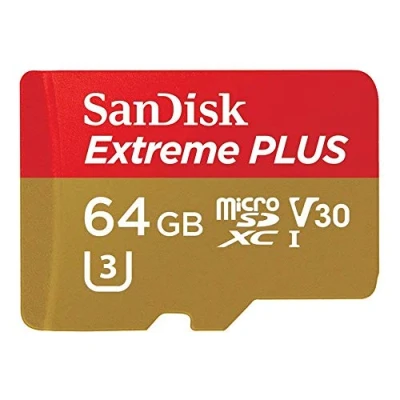 Image of SanDisk Extreme Plus 64GB MicroSDXC SDSQXBG 064G Memory Card up to 100MB/s, Class 10, U3, V30, A1 (Refurbished)