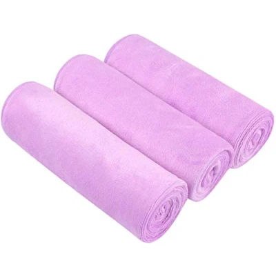 Image of BW&amp;HM Microfibre Gym Towels Fast Drying t Ultra Soft Super Absorbent Sports Sweat Workout for Women and Men 3 Pack 40cm x 80cm (Light purple)